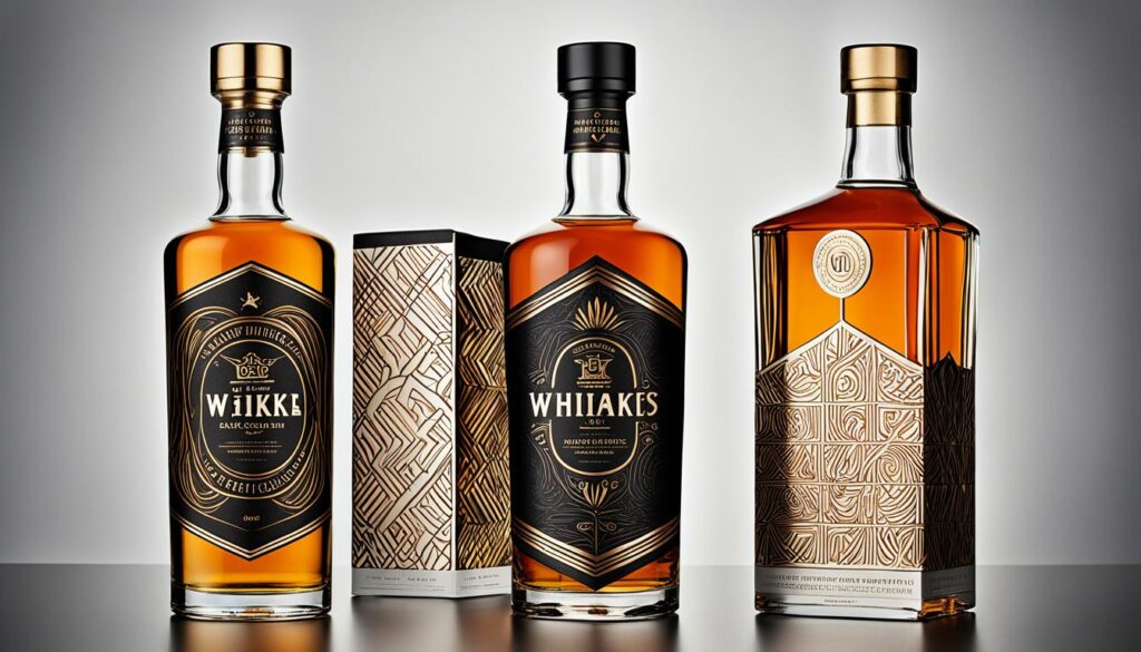Branding-Logos auf Whisky-Verpackungen